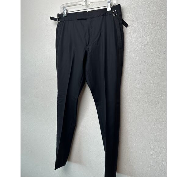Tom Ford Black Tuxedo Trousers Men’s Size 46 Grosgrain Side Stripe - Picture 3 of 14